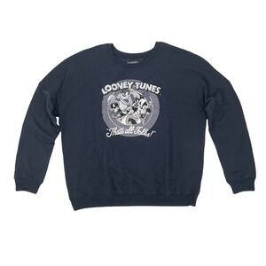NWT Looney Tunes Blue Road Runner “That’s All Folks” Sweatshirt Size 1X Women's